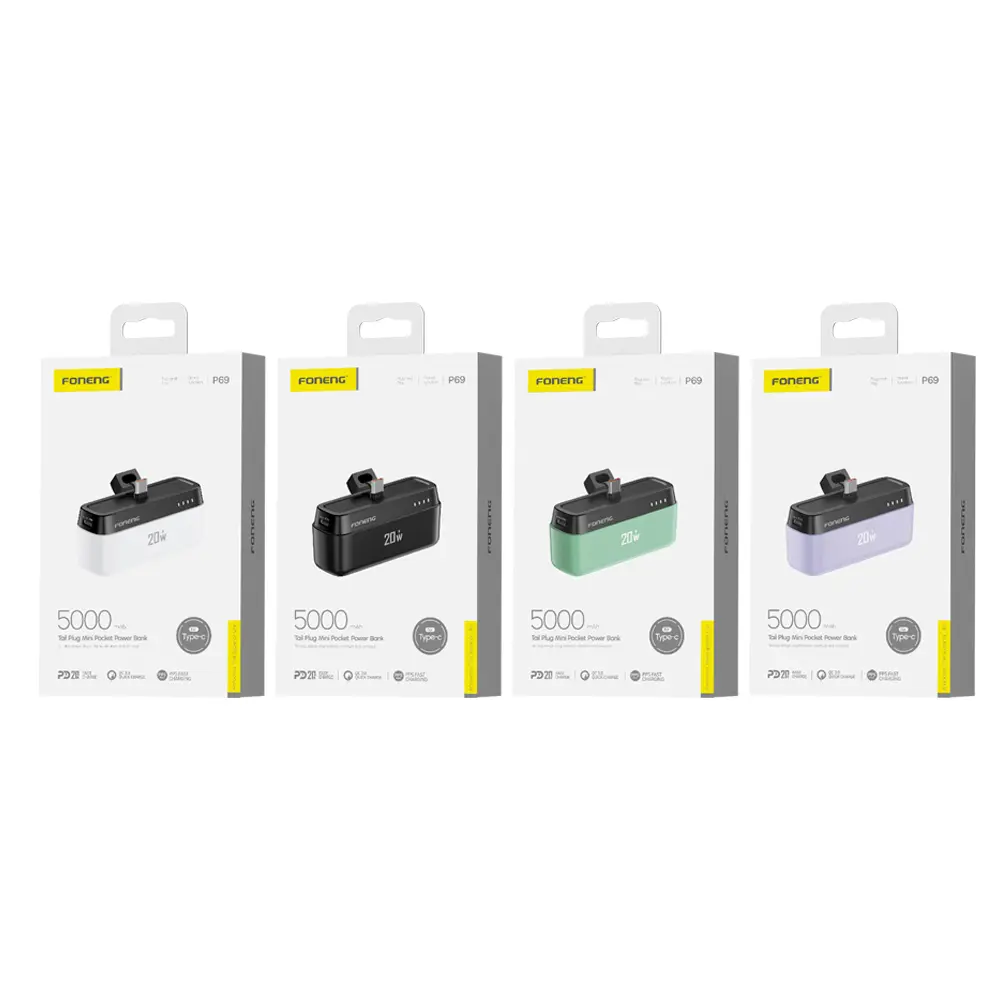 Mini Pocket 5000mAh Powerbank – Foneng P69