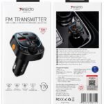 Yesido Y70 15W FM Transmitter Car Charger – Bluetooth 5.3, USB-C + USB-A