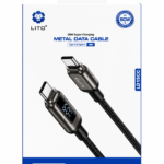 LITO 60W Type-C to Type-C Fast Charging Cable with LED Digital Display – 1m