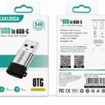 KAKUSIGA USB-A to USB-C Adapter – USB 3.0 OTG, 18W Fast Charging