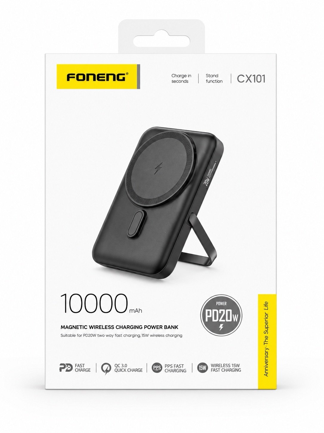 d9855ec5-7f71-43d0-b167-dcfce3d9c333 Magnetic Wireless Powerbank 10000 mAh CX101 - Image 1
