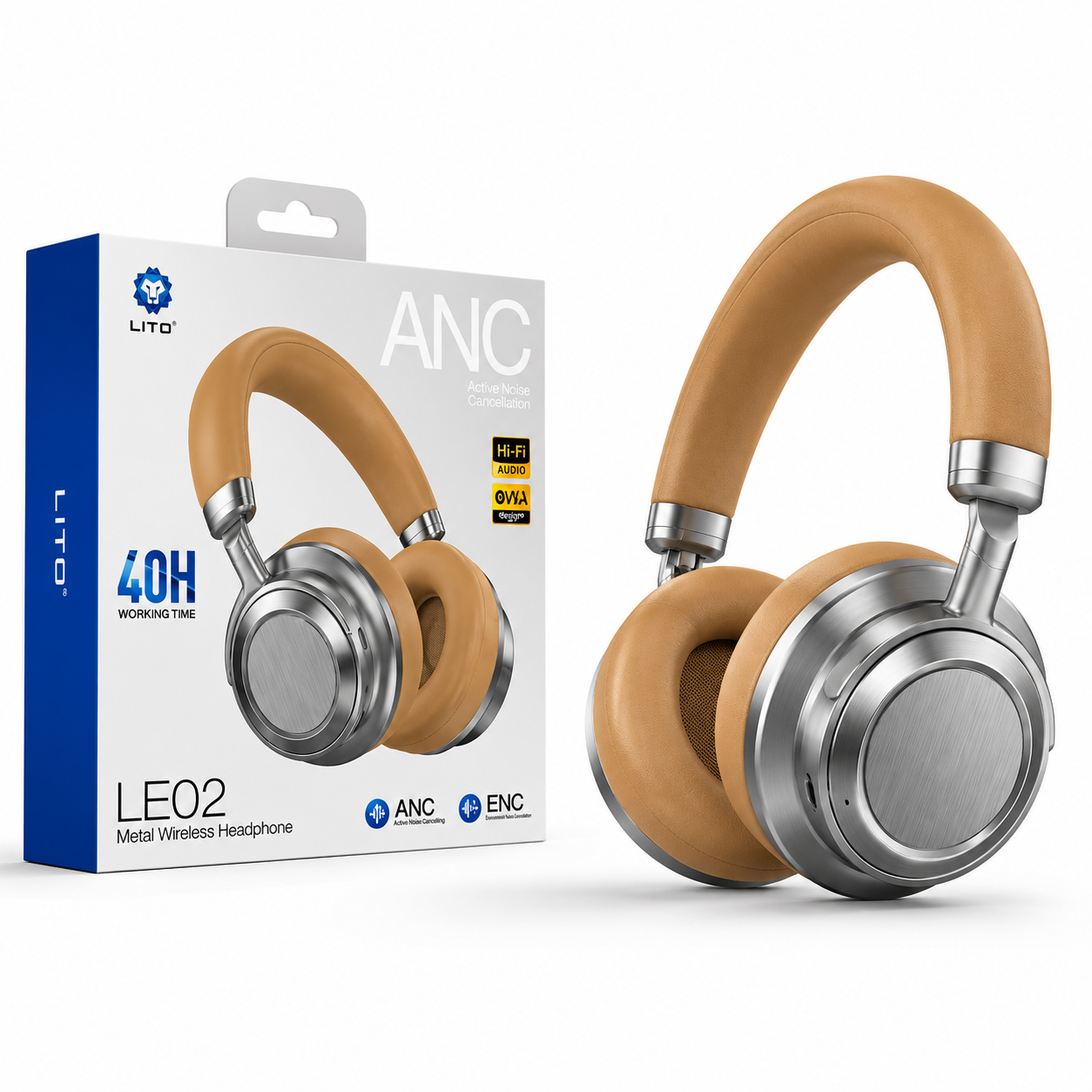 da83f03d-1c4f-4877-b92e-d73a2cacc659 LITO LE02 ANC Wireless Bluetooth Headset - Image 1